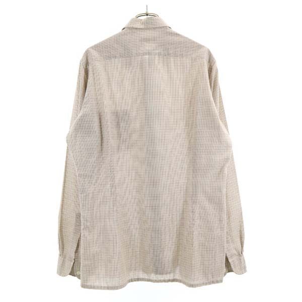 80s 90s オールド チェック柄 長袖 シャツ 15 1/2 34-35 茶系 ワイシャツ メンズ 80s 90s オールド チェック柄 長袖 シャツ 15 1/2 34-35 茶系 ワイシャツ メンズ