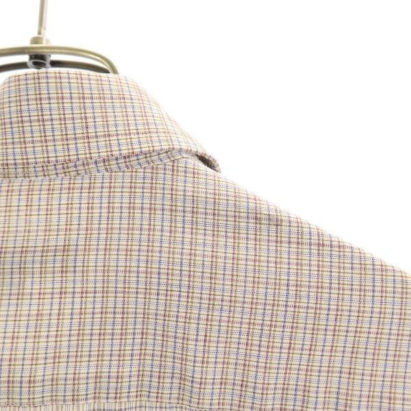 80s 90s オールド チェック柄 長袖 シャツ 15 1/2 34-35 茶系 ワイシャツ メンズ 80s 90s オールド チェック柄 長袖 シャツ 15 1/2 34-35 茶系 ワイシャツ メンズ