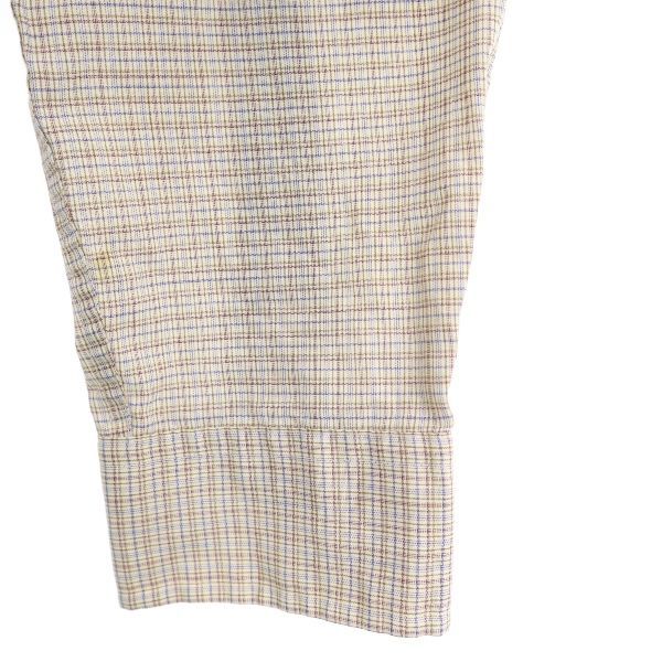 80s 90s オールド チェック柄 長袖 シャツ 15 1/2 34-35 茶系 ワイシャツ メンズ 80s 90s オールド チェック柄 長袖 シャツ 15 1/2 34-35 茶系 ワイシャツ メンズ