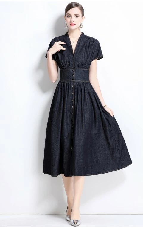 ミディアム丈ワンピース ひざ丈ワンピース 半袖 Vネック きれいめ 上品 オフィスカジュアル レディース大きいサイズ レディース 春夏 結婚式 きれいめ タイト フォーマル 大人 上品 チュニック o