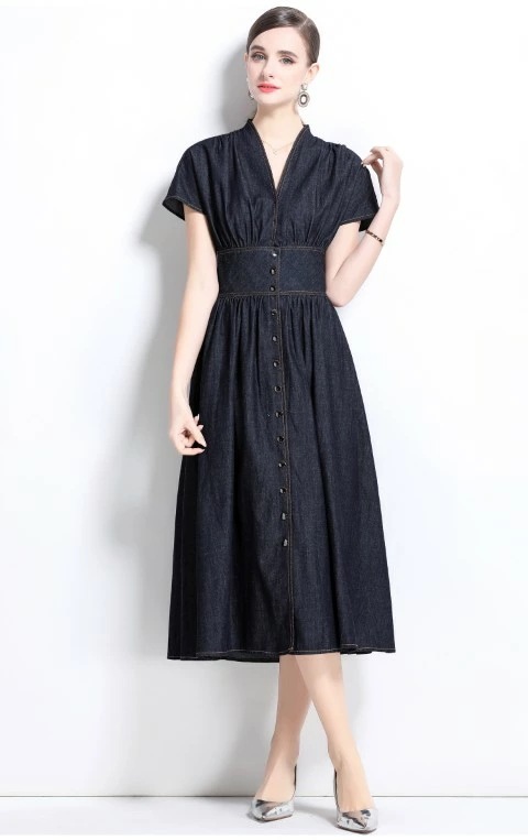 ミディアム丈ワンピース ひざ丈ワンピース 半袖 Vネック きれいめ 上品 オフィスカジュアル レディース大きいサイズ レディース 春夏 結婚式 きれいめ タイト フォーマル 大人 上品 チュニック o