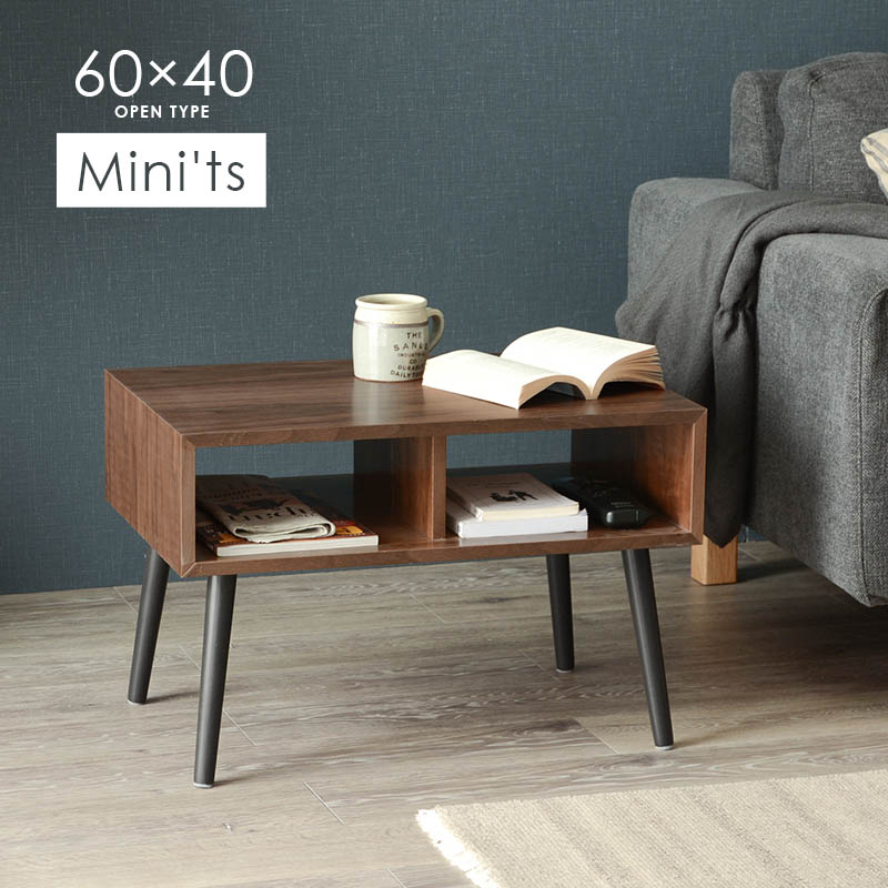 ローテーブル幅60cm オープンタイプ テーブル おしゃれ 北欧 収納 机 ローテーブル コンパクト ミニッツ