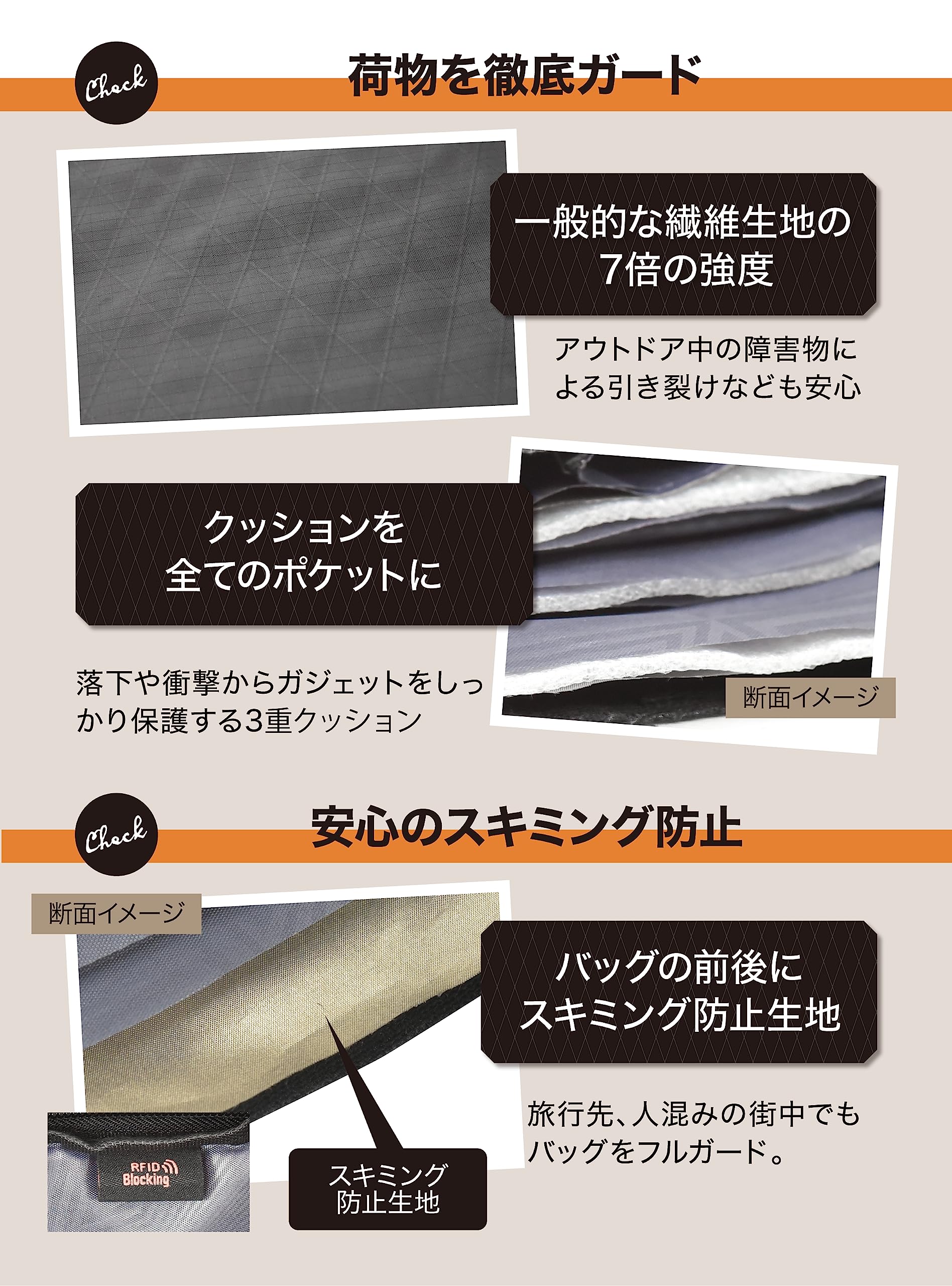 [GRINER] MonoMax掲載 Zpac スマホポーチ スキミング防止 撥水 ショルダーポーチ メンズ ベルトポーチ セキュリティー (ブラック)