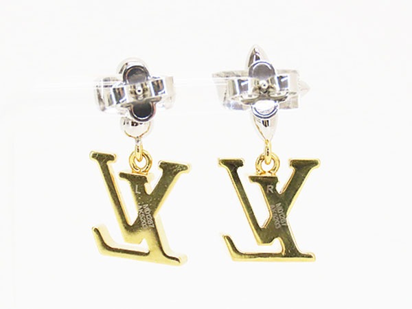 美品ルイヴィトンパンダントLVアイコニックフラワーピアスフラワーグラムスイングピアスゴールドシルバーM01287 美品ルイヴィトンパンダントLVアイコニックフラワーピアスフラワーグラムスイングピアスゴールドシルバーM01287