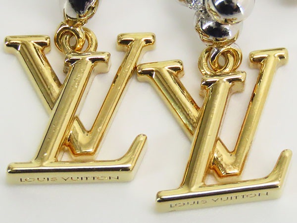 美品ルイヴィトンパンダントLVアイコニックフラワーピアスフラワーグラムスイングピアスゴールドシルバーM01287 美品ルイヴィトンパンダントLVアイコニックフラワーピアスフラワーグラムスイングピアスゴールドシルバーM01287