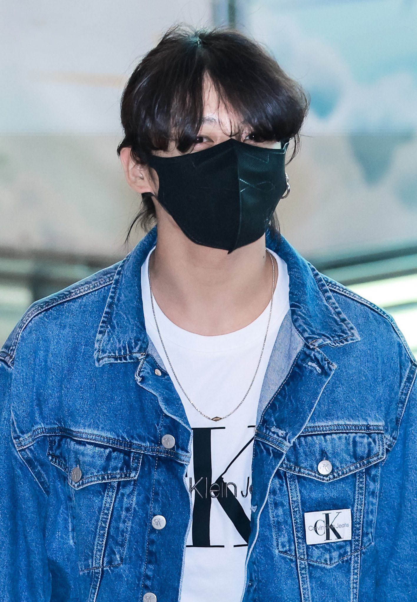 Tuewid BTS JUNGKOOK着用フォートカード付き Rope Silver Chain Necklace 人気商品