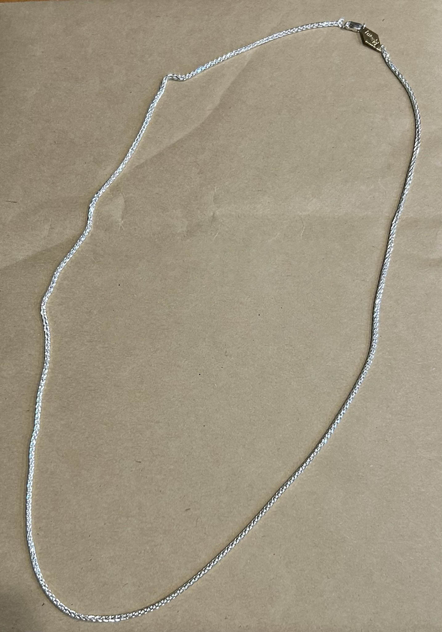 Tuewid BTS JUNGKOOK着用フォートカード付き Rope Silver Chain Necklace 人気商品