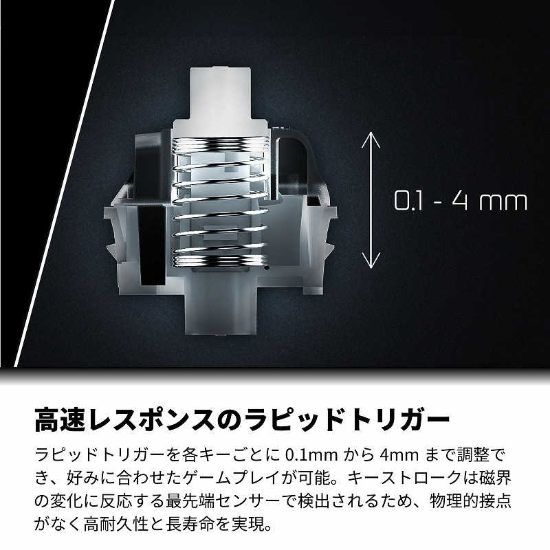エンドゲームギア　ゲーミングキーボード KB65HE RGB ラピッドトリガー ［有線 /USB-A＋USB-C］ ブラック　EGG-KB65HE-GUS
