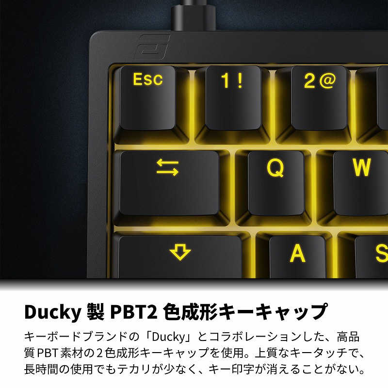 エンドゲームギア　ゲーミングキーボード KB65HE RGB ラピッドトリガー ［有線 /USB-A＋USB-C］ ブラック　EGG-KB65HE-GUS