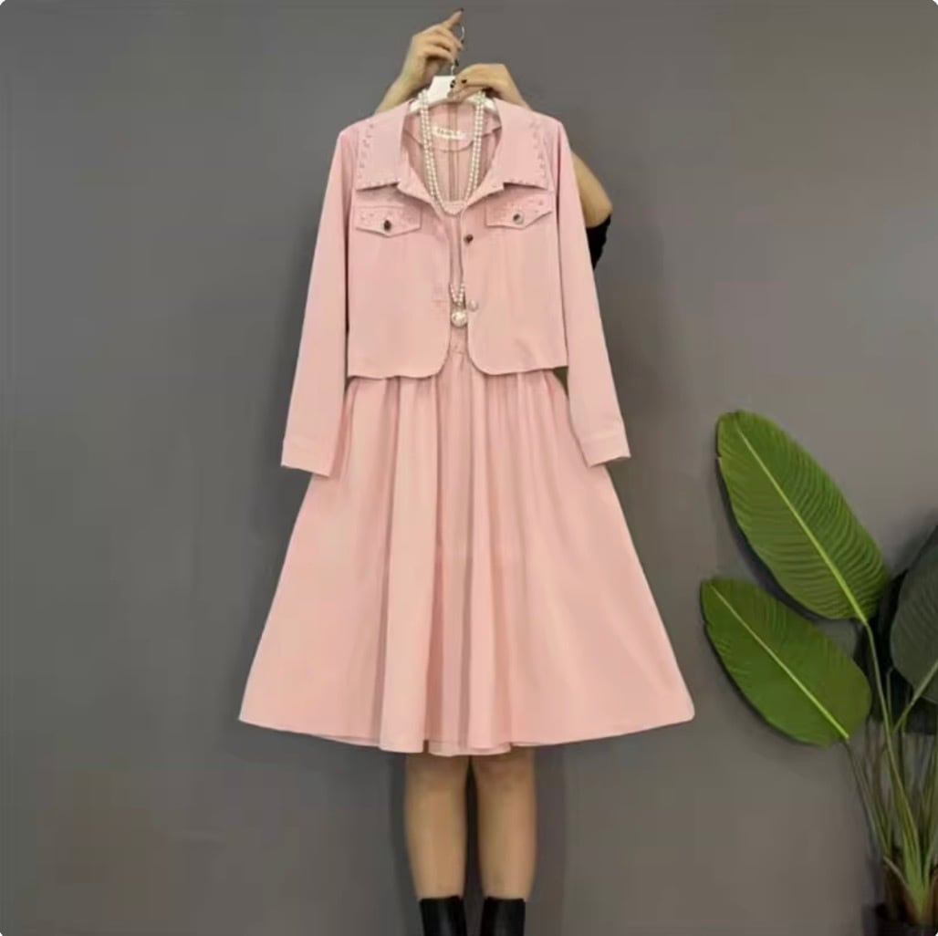 レディース トップス ワンピース スーツ セットアップ 上着 デート ワンピドレス ロング ロング丈 袖あり 長袖 襟なし セミフレア Aライン 伸縮性 かわいい 大人可愛い きれいめ シンプル レディース トップス ワンピース スーツ セットアップ 上着 デート ワンピドレス ロング ロング丈 袖あり 長袖 襟なし セミフレア Aライン 伸縮性 かわいい 大人可愛い きれいめ シンプル