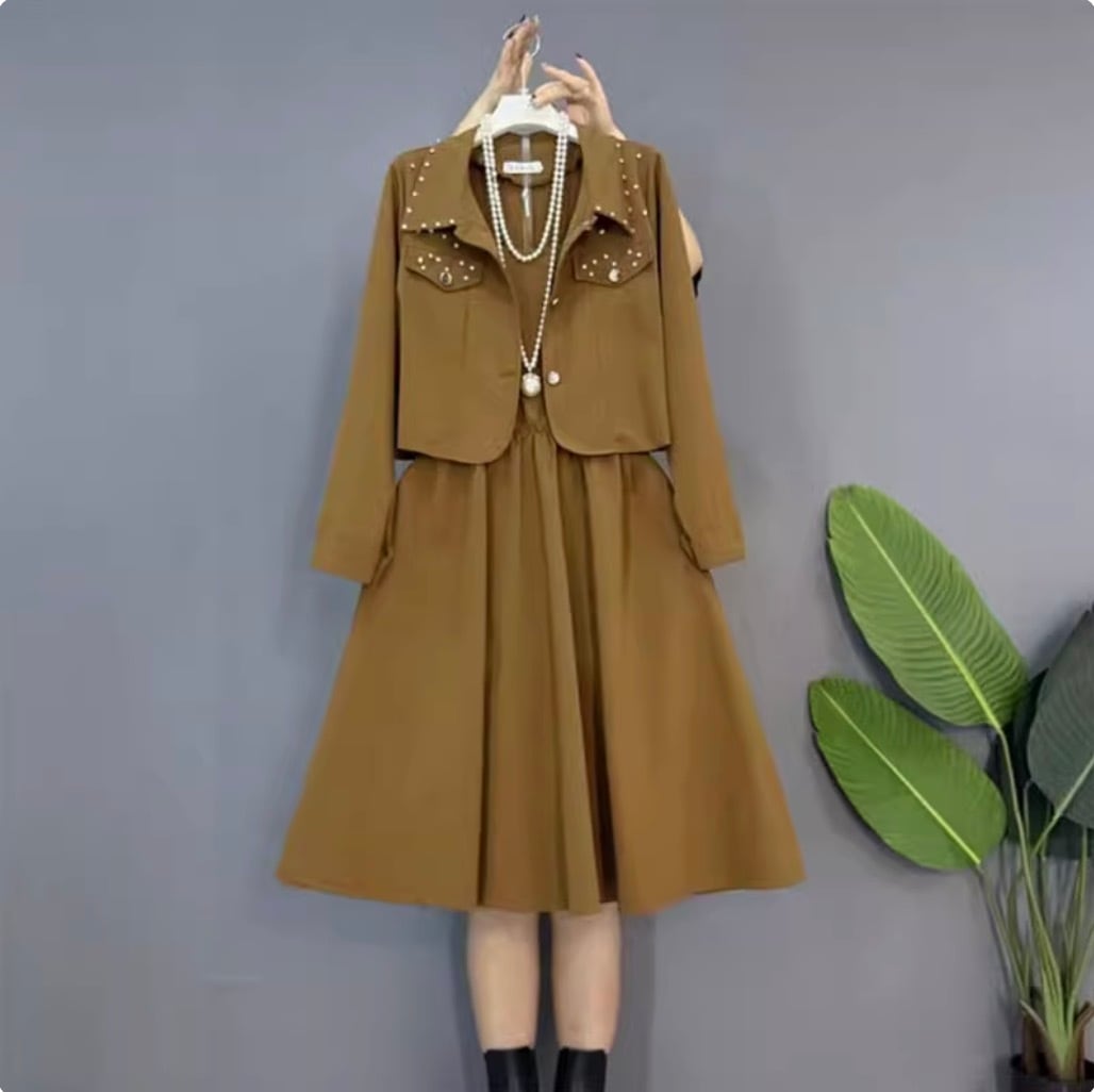 レディース トップス ワンピース スーツ セットアップ 上着 デート ワンピドレス ロング ロング丈 袖あり 長袖 襟なし セミフレア Aライン 伸縮性 かわいい 大人可愛い きれいめ シンプル レディース トップス ワンピース スーツ セットアップ 上着 デート ワンピドレス ロング ロング丈 袖あり 長袖 襟なし セミフレア Aライン 伸縮性 かわいい 大人可愛い きれいめ シンプル