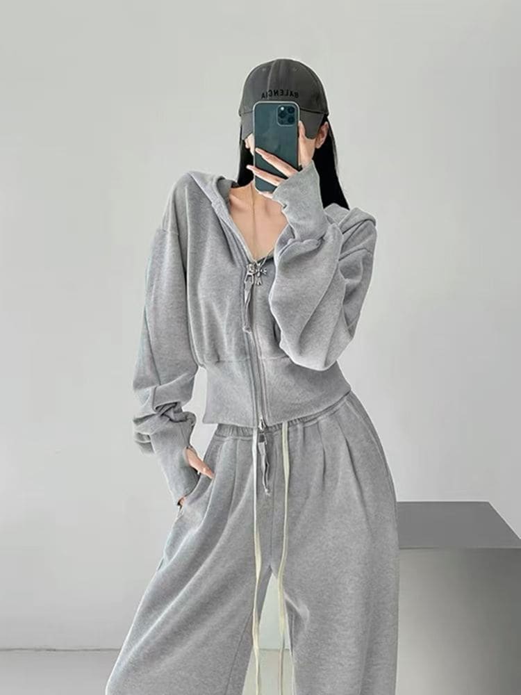 INS大人気【高.品.質】【高级感素材】カジュアルパーカーのツーピースですレディース パーカー スウェット セットアップ 運働のスーツの女子春秋学生韓版のゆったりして見えるファッションの小柄な衛衣のカ INS大人気【高.品.質】【高级感素材】カジュアルパーカーのツーピースですレディース パーカー スウェット セットアップ 運働のスーツの女子春秋学生韓版のゆったりして見えるファッションの小柄な衛衣のカ