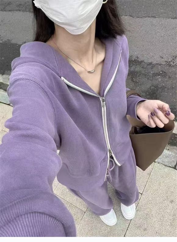 INS大人気【高.品.質】【高级感素材】カジュアルパーカーのツーピースですレディース パーカー スウェット セットアップ 運働のスーツの女子春秋学生韓版のゆったりして見えるファッションの小柄な衛衣のカ INS大人気【高.品.質】【高级感素材】カジュアルパーカーのツーピースですレディース パーカー スウェット セットアップ 運働のスーツの女子春秋学生韓版のゆったりして見えるファッションの小柄な衛衣のカ