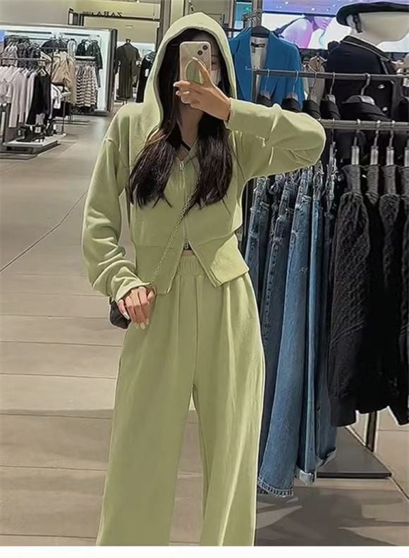 INS大人気【高.品.質】【高级感素材】カジュアルパーカーのツーピースですレディース パーカー スウェット セットアップ 運働のスーツの女子春秋学生韓版のゆったりして見えるファッションの小柄な衛衣のカ INS大人気【高.品.質】【高级感素材】カジュアルパーカーのツーピースですレディース パーカー スウェット セットアップ 運働のスーツの女子春秋学生韓版のゆったりして見えるファッションの小柄な衛衣のカ