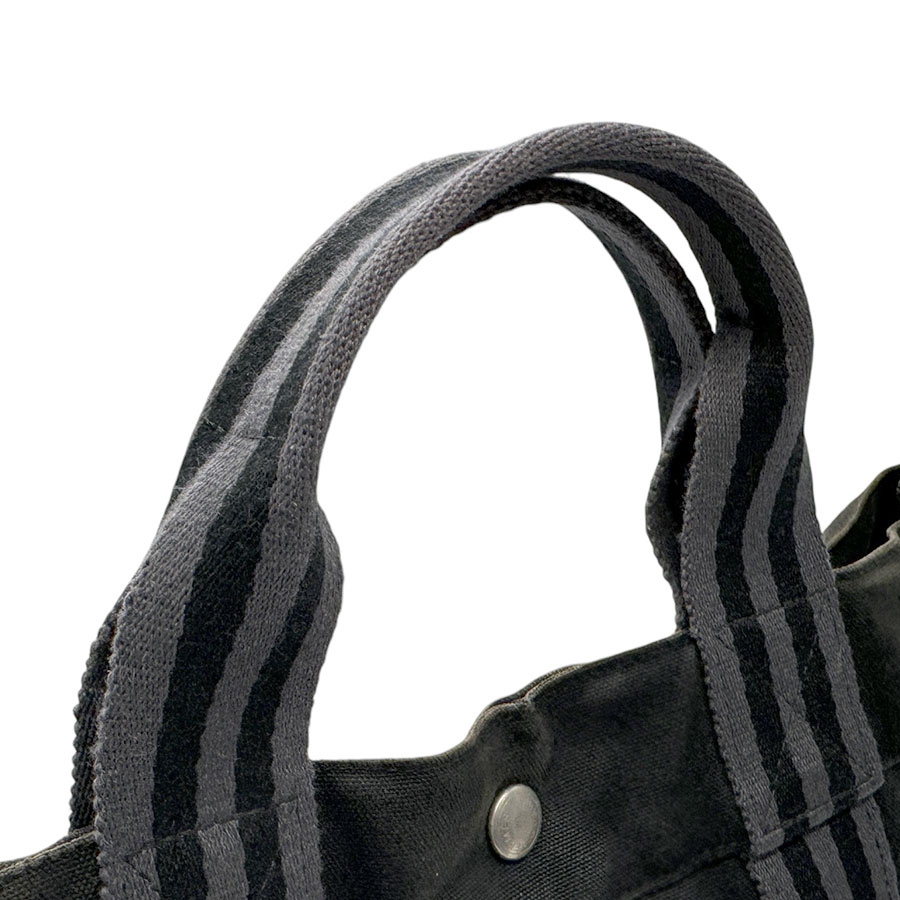 エルメス HERMES ハンドバッグ トートバッグ フールトゥMM キャンバス ブラック ユニセックス z2608