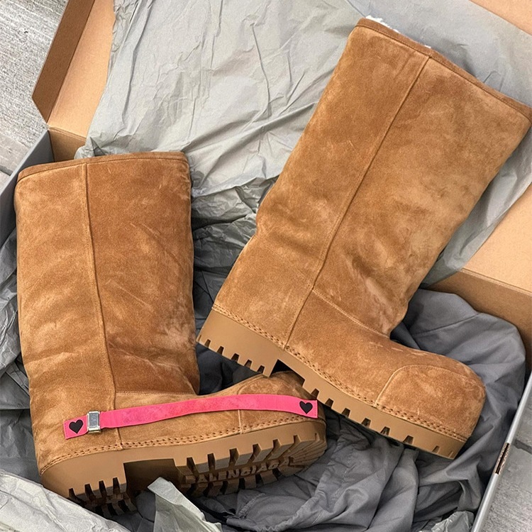 ウール版秋冬ファッションブーツスノーブーツ女性毛皮一体厚底滑り止めブーツ東北コットンブーツ ウール版秋冬ファッションブーツスノーブーツ女性毛皮一体厚底滑り止めブーツ東北コットンブーツ