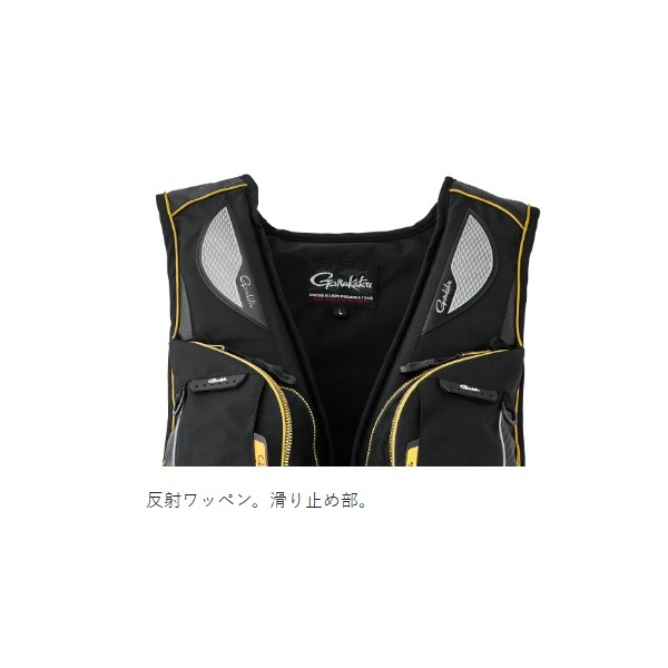 がまかつ ライフジャケット GM2183 アルテマシールドプロ フローティングベスト ブラック/レッド LL がまかつ ライフジャケット GM2183 アルテマシールドプロ フローティングベスト ブラック/レッド LL