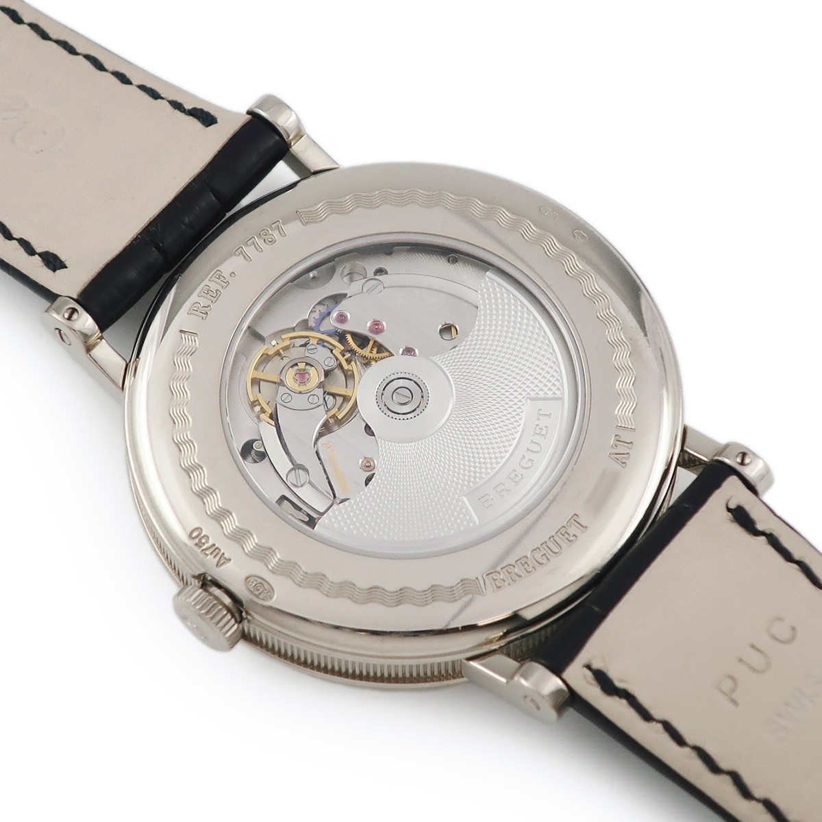 クラシック ムーンフェイズ 7787BB/12/9V6 自動巻き メンズ K18WG無垢 ブレゲ針 コインエッジ パワーリザーブ 3年保証