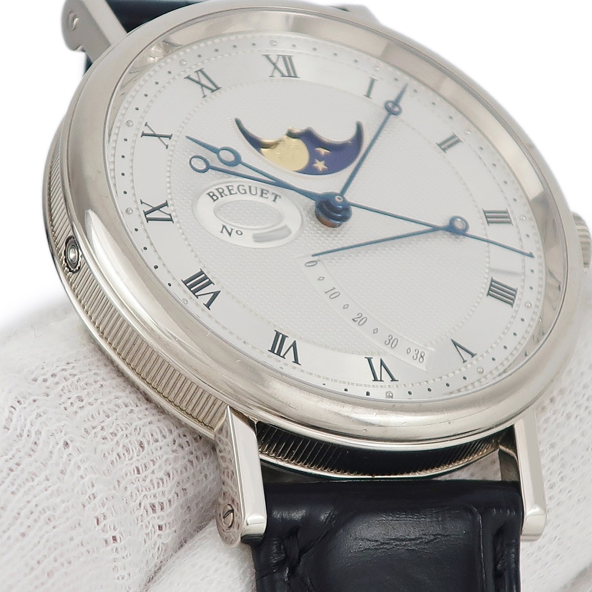 クラシック ムーンフェイズ 7787BB/12/9V6 自動巻き メンズ K18WG無垢 ブレゲ針 コインエッジ パワーリザーブ 3年保証