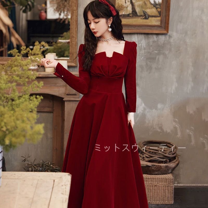 カラードレス ロングドレス ベルベット ウェデイングドレス 二次会ドレス コンサート 披露宴 結婚式 カラードレス ロングドレス ベルベット ウェデイングドレス 二次会ドレス コンサート 披露宴 結婚式