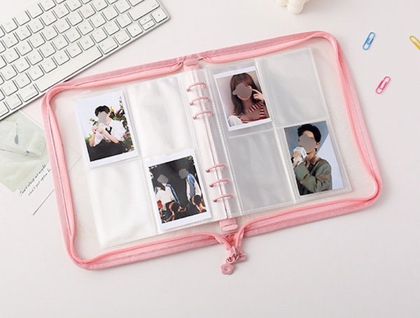 Qoo10] バインダー ラメ クリア A5 6穴 バ