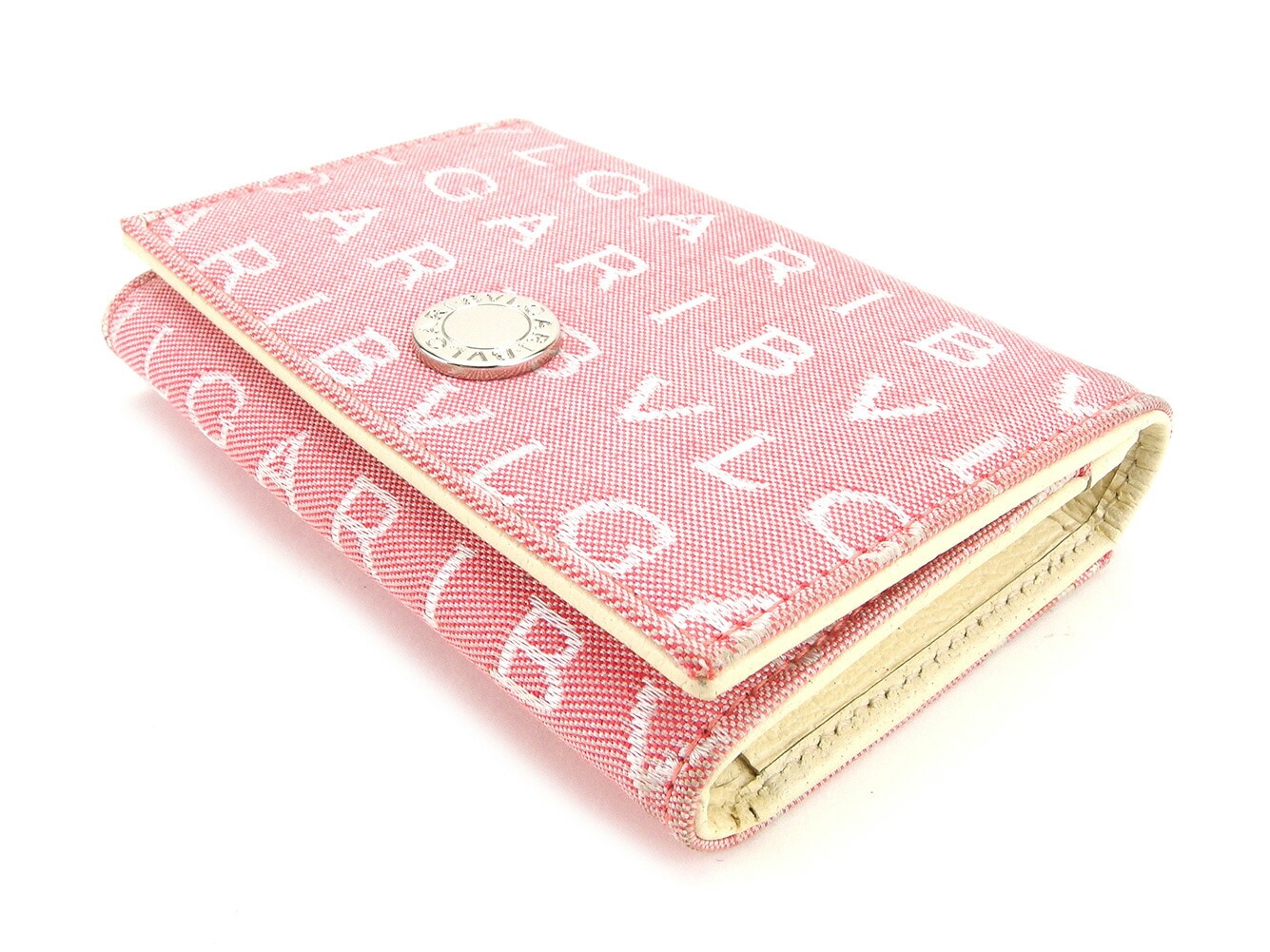 カードケース 名刺入れ ロゴマニア レッド 中古