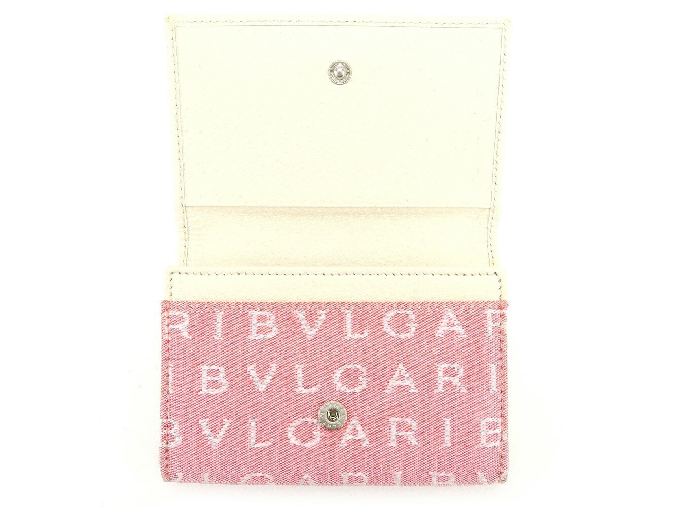 カードケース 名刺入れ ロゴマニア レッド 中古