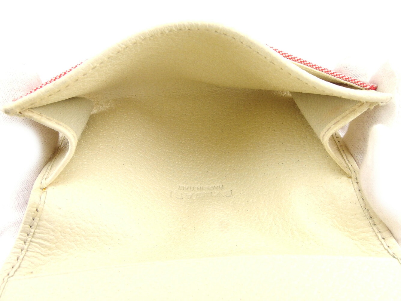 カードケース 名刺入れ ロゴマニア レッド 中古