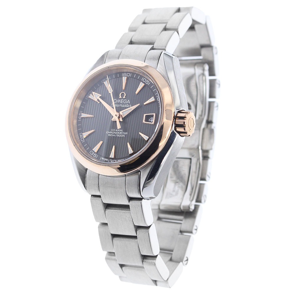 オメガ OMEGA 231.20.30.20.06.003 シーマスター アクアテラ 150M K18PGベゼル デイト 自動巻き レディース 良品 _878023【中古】 オメガ OMEGA 231.20.30.20.06.003 シーマスター アクアテラ 150M K18PGベゼル デイト 自動巻き レディース 良品 _878023【中古】