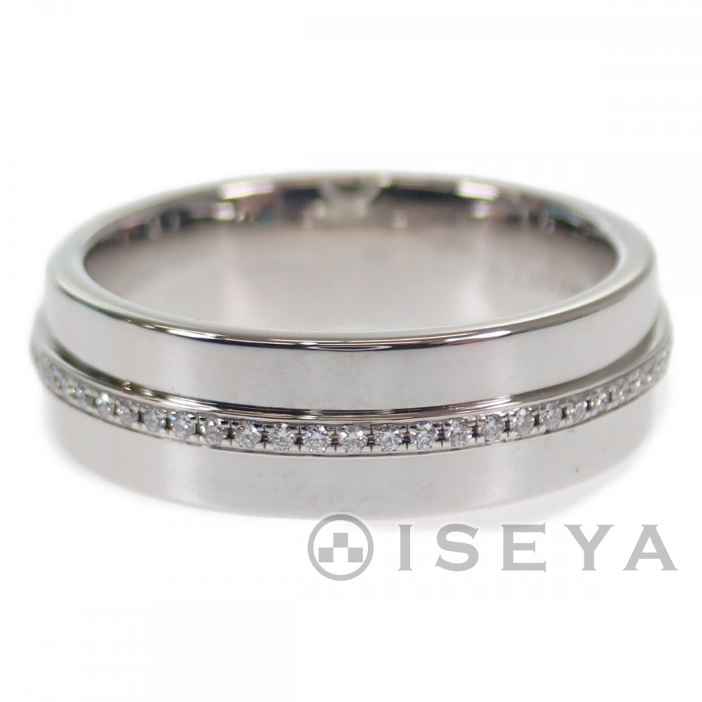 【Aランク】 Tワイド 60150916 リング K18ホワイトゴールド ダイヤモンド レディース【ISEYA】