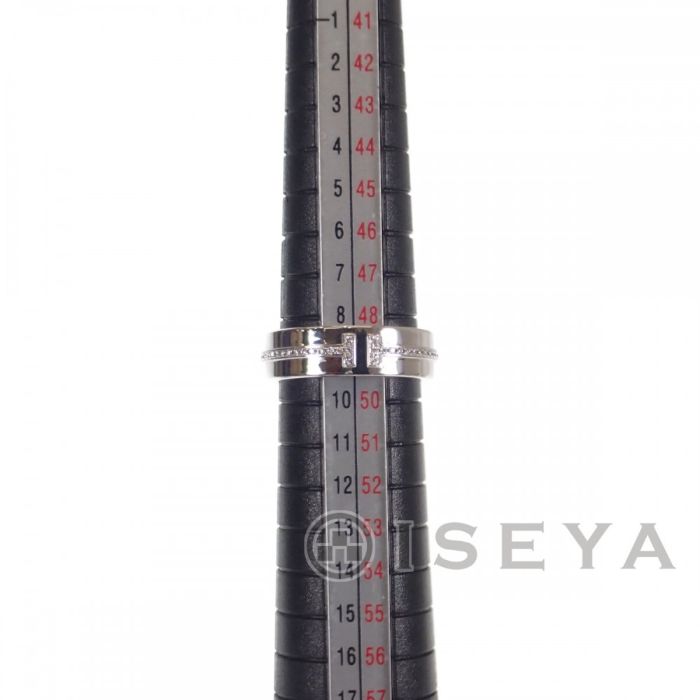 【Aランク】 Tワイド 60150916 リング K18ホワイトゴールド ダイヤモンド レディース【ISEYA】