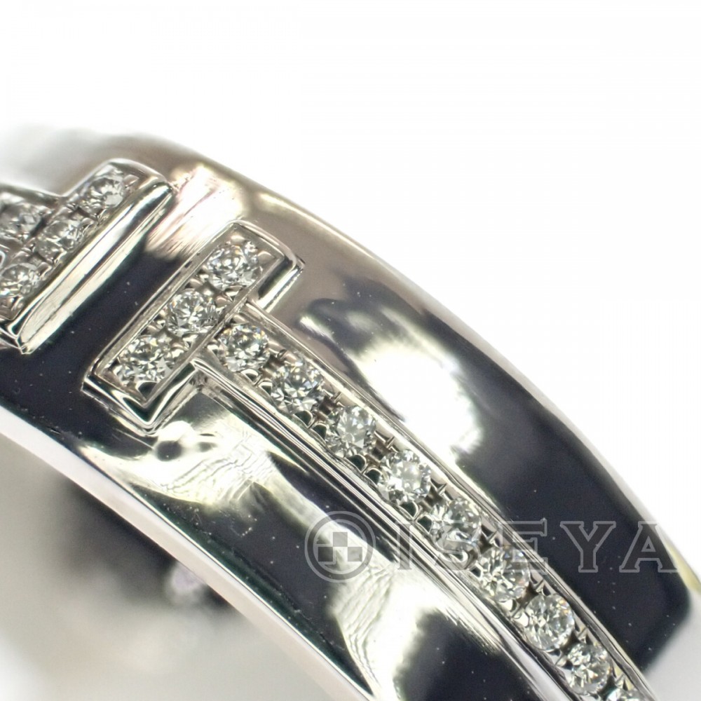 【Aランク】 Tワイド 60150916 リング K18ホワイトゴールド ダイヤモンド レディース【ISEYA】