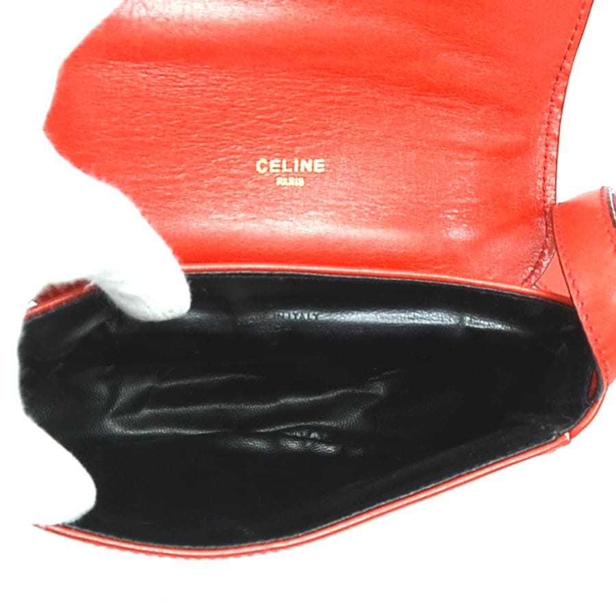 セリーヌ CELINE 斜め掛けショルダーバッグ レザー レッド ゴールド レディース e59554a セリーヌ CELINE 斜め掛けショルダーバッグ レザー レッド ゴールド レディース e59554a