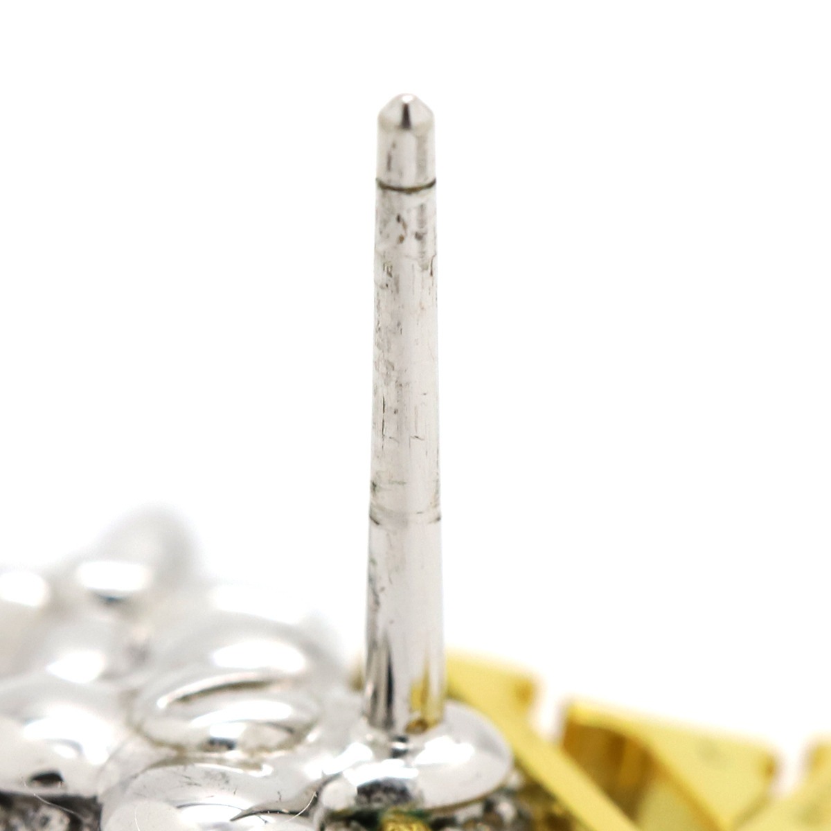 ルイヴィトン LOUIS VUITTON ピアス ピアス ピュス LV グラム メタル ラインストーン ジルコン ゴールド×シルバー 2個セット 両耳 ラインストーン ジルコン×メタル M01264