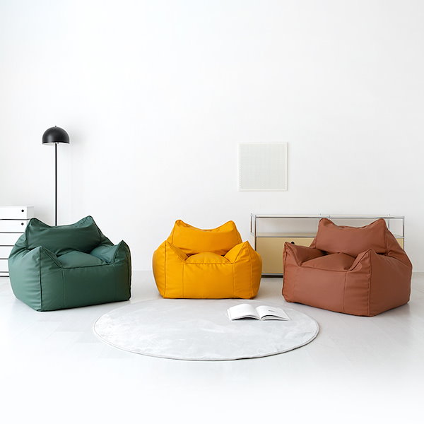 Qoo10] MARKET B AMBO ビーズソファ 合皮レザー 一人