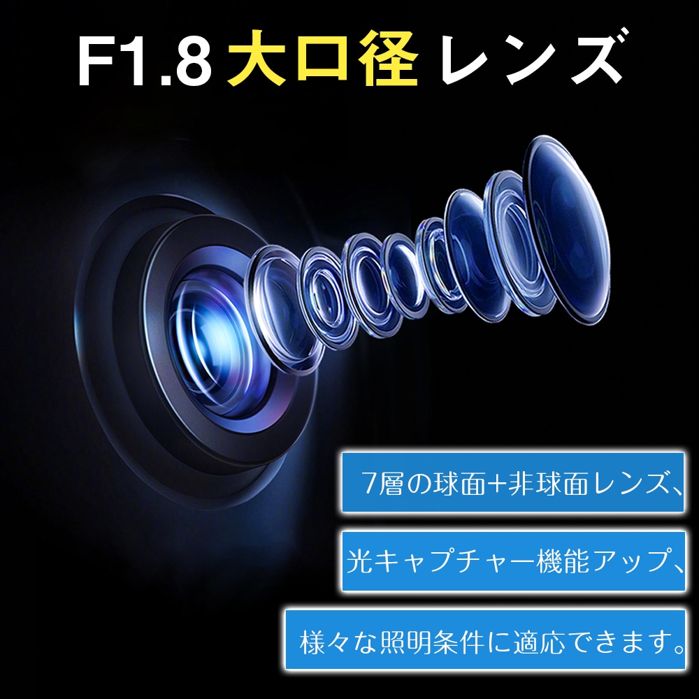 ドライブレコーダー 前後カメラ ドラレコ 64GB SDカード 高画質 車載カメラ 3カメラ バックカメラ Gセンサー HD 動画 記録 1440P 駐車監視 同時録画 ループ録画 常時 安全 安心