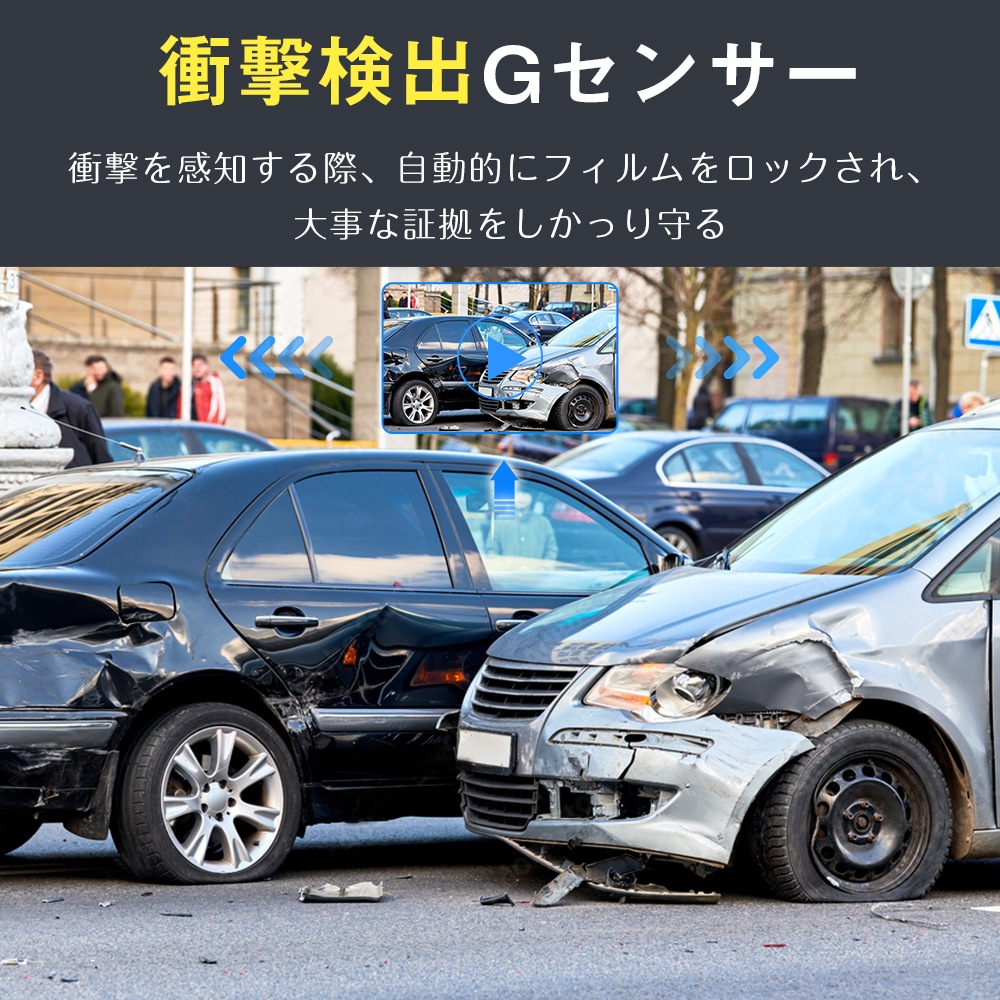 ドライブレコーダー 前後カメラ ドラレコ 64GB SDカード 高画質 車載カメラ 3カメラ バックカメラ Gセンサー HD 動画 記録 1440P 駐車監視 同時録画 ループ録画 常時 安全 安心