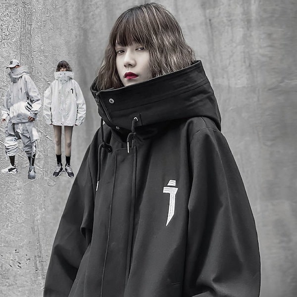 Qoo10] コート ジャケット ハイネックフード付き