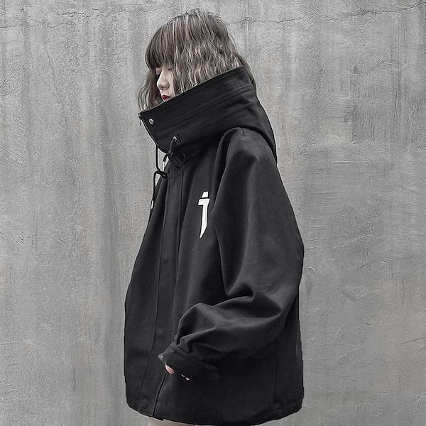 Qoo10] コート ジャケット ハイネックフード付き