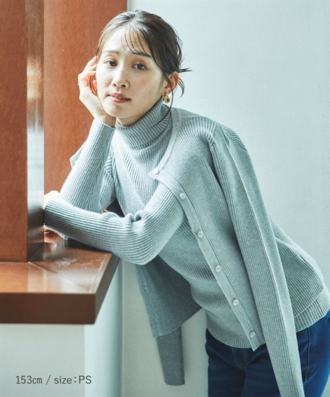ニット 小さいサイズ タートルネックリブニット 低身長さん・小柄女性 ニット 小さいサイズ タートルネックリブニット 低身長さん・小柄女性