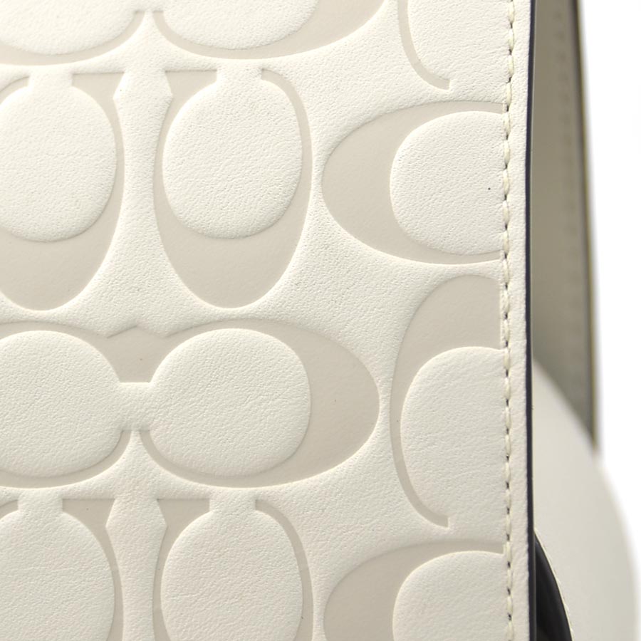 Coachコーチ COACH ワインバッグ シグネチャー レザー アイボリー ユニ