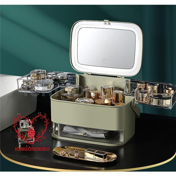 メイクボックス コスメボックス led鏡付き 化粧品収納 多機能 持ち運び 小物入れ 防塵 防水 美容 大容量 卓上収納 アクセサリー プレゼント メイクボックス コスメボックス led鏡付き 化粧品収納 多機能 持ち運び 小物入れ 防塵 防水 美容 大容量 卓上収納 アクセサリー プレゼント