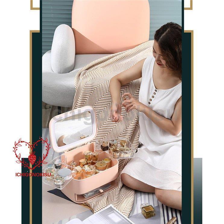 メイクボックス コスメボックス led鏡付き 化粧品収納 多機能 持ち運び 小物入れ 防塵 防水 美容 大容量 卓上収納 アクセサリー プレゼント メイクボックス コスメボックス led鏡付き 化粧品収納 多機能 持ち運び 小物入れ 防塵 防水 美容 大容量 卓上収納 アクセサリー プレゼント