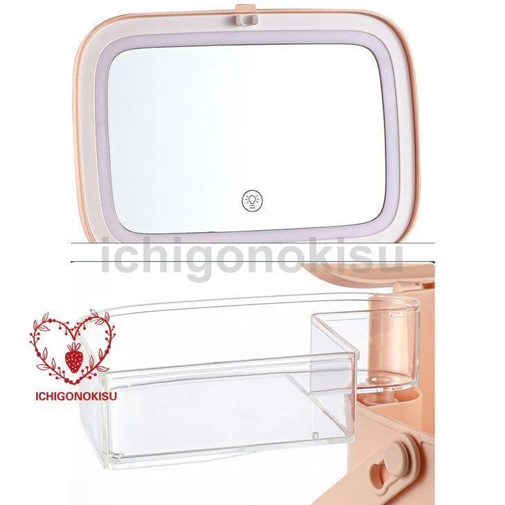 メイクボックス コスメボックス led鏡付き 化粧品収納 多機能 持ち運び 小物入れ 防塵 防水 美容 大容量 卓上収納 アクセサリー プレゼント メイクボックス コスメボックス led鏡付き 化粧品収納 多機能 持ち運び 小物入れ 防塵 防水 美容 大容量 卓上収納 アクセサリー プレゼント