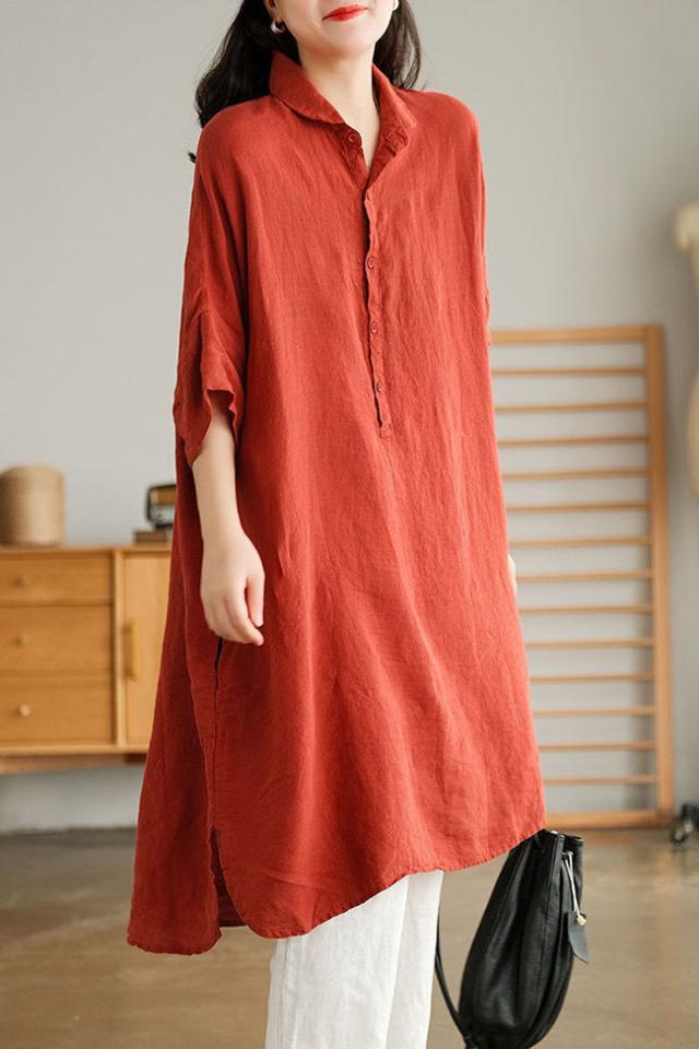 【二点目半額クーポン利用で】シャツワンピース ワンピース ボリュームスリーブ ドルマンスリーブ 半袖 シンプル 夏新作 新作 送料無料 ロング UVカット 大人カジュアル ロング丈ワンピース レディ 【二点目半額クーポン利用で】シャツワンピース ワンピース ボリュームスリーブ ドルマンスリーブ 半袖 シンプル 夏新作 新作 送料無料 ロング UVカット 大人カジュアル ロング丈ワンピース レディ