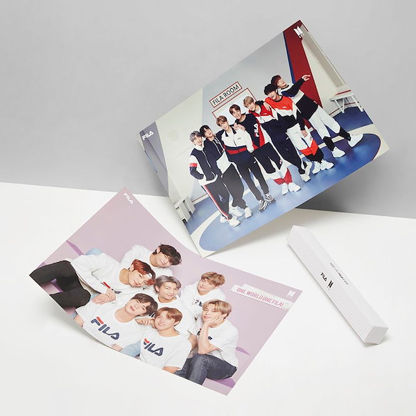 FILA A4クリアファイル BTS Qoo10] フィラ BTS(クリアファイル + ブロマイド)
