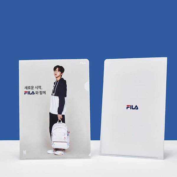 FILA A4クリアファイル BTS Qoo10] フィラ BTS(クリアファイル + ブロマイド)