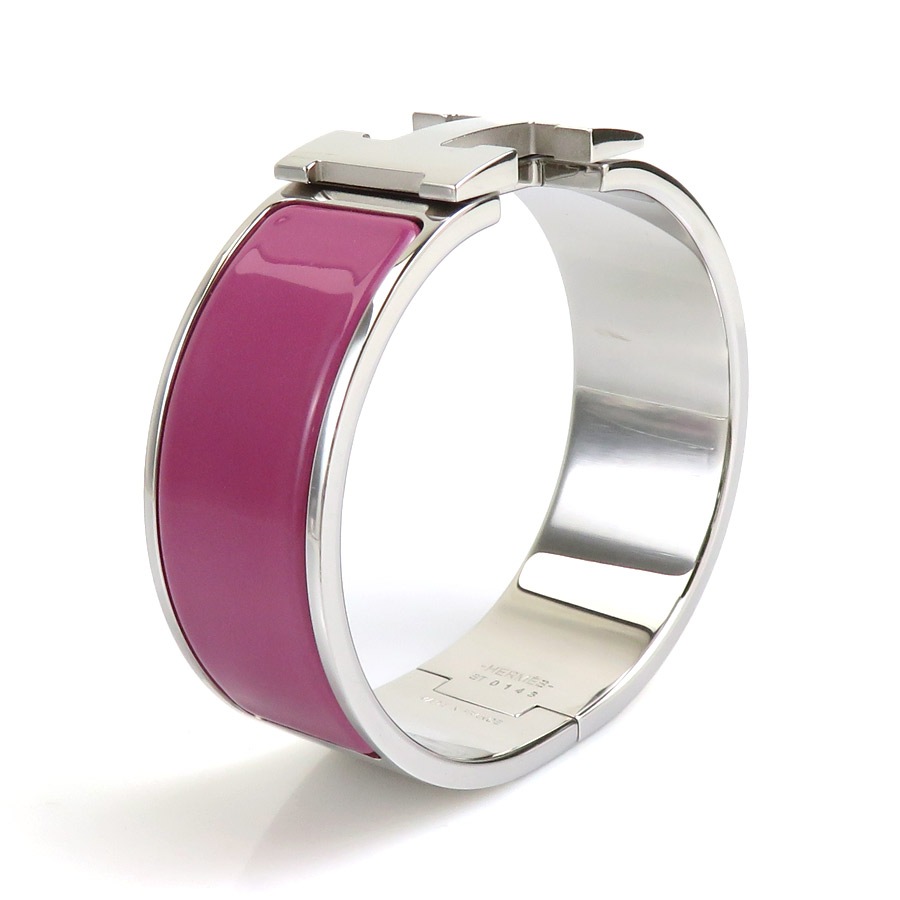 エルメス HERMES バングル ブレスレット クリッククラック メタル/エナメル シルバー/パープル レディース w1120g エルメス HERMES バングル ブレスレット クリッククラック メタル/エナメル シルバー/パープル レディース w1120g