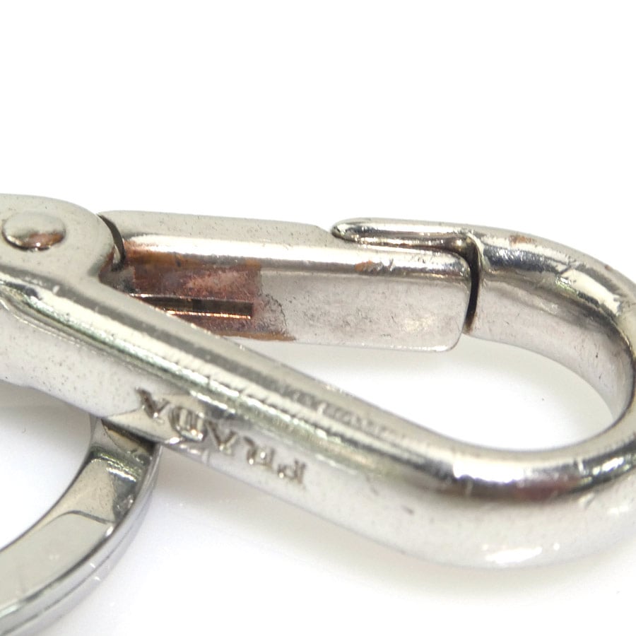 プラダ PRADA チャーム キーリング パンダ メタル シルバー×ブラック ユニセックス 56219a