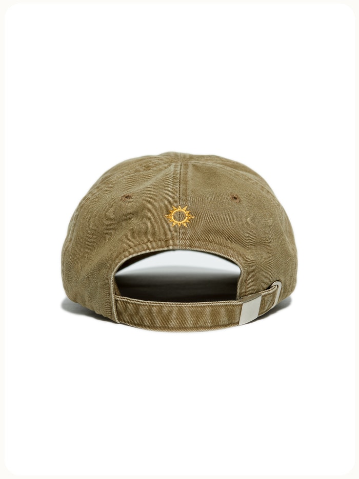 Hello Sunrise ウォッシュドOGロゴボールキャップ Camel Brown HELLO SUNRISE Washed OG Logo Ball Cap Camel Brown キャップ